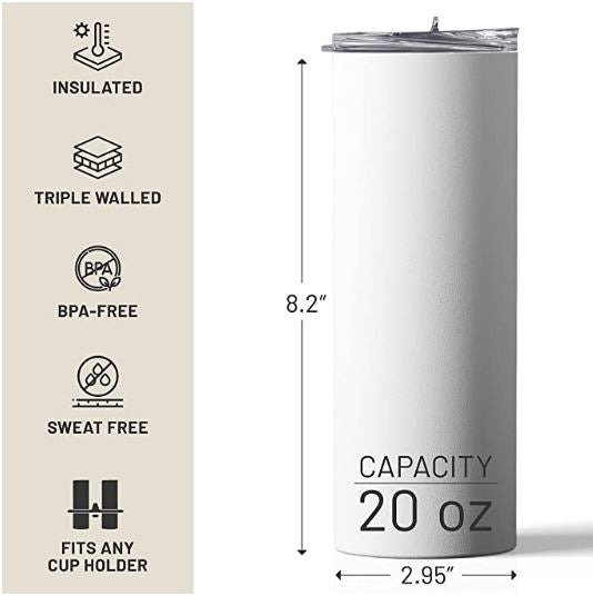 Christine Make Them Pay 20oz Straight Hot/Cold Tumbler with Lid and Straw