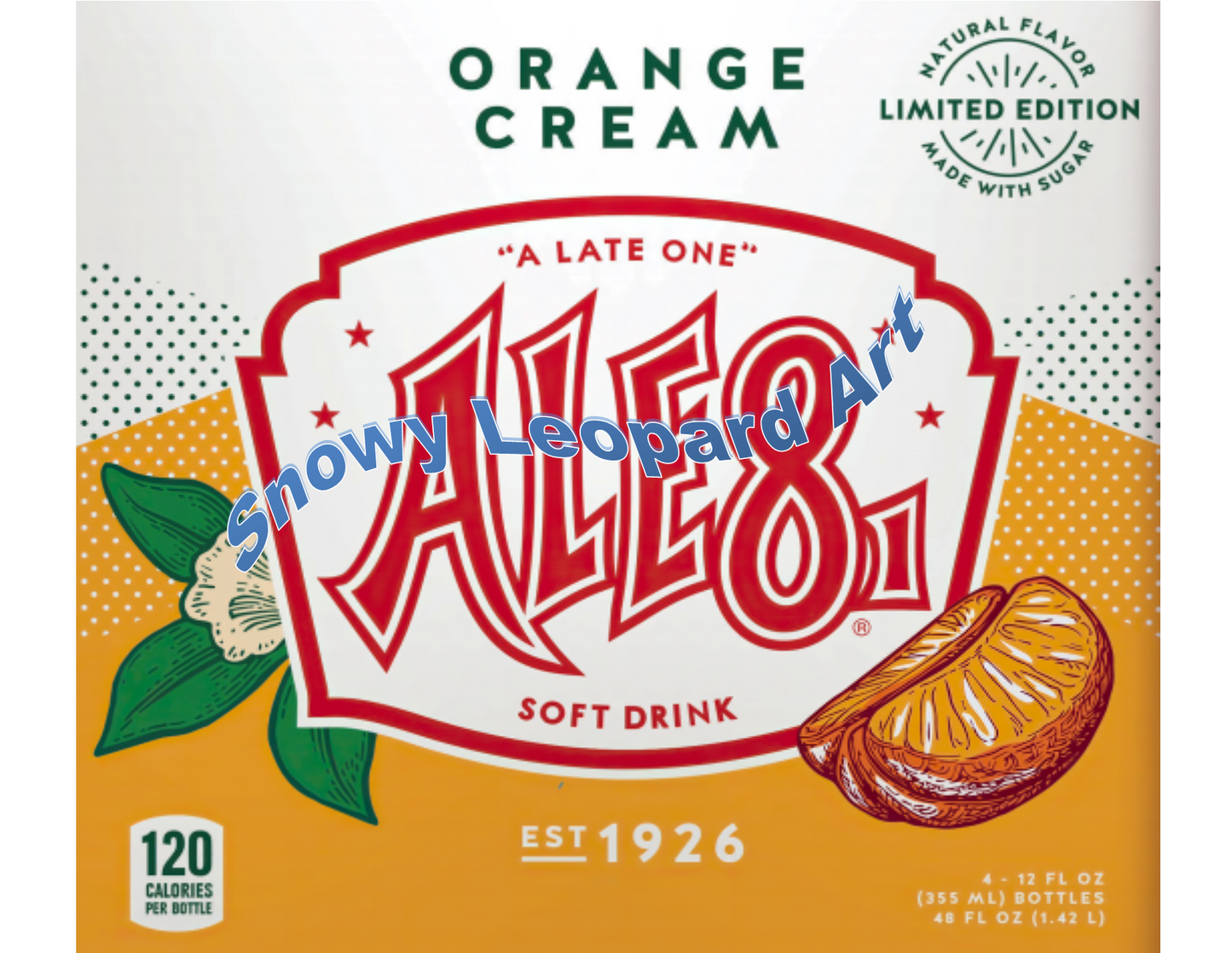 Ale  8 Orange Cream 20oz Straight Hot/Cold Tumbler with Lid and Straw