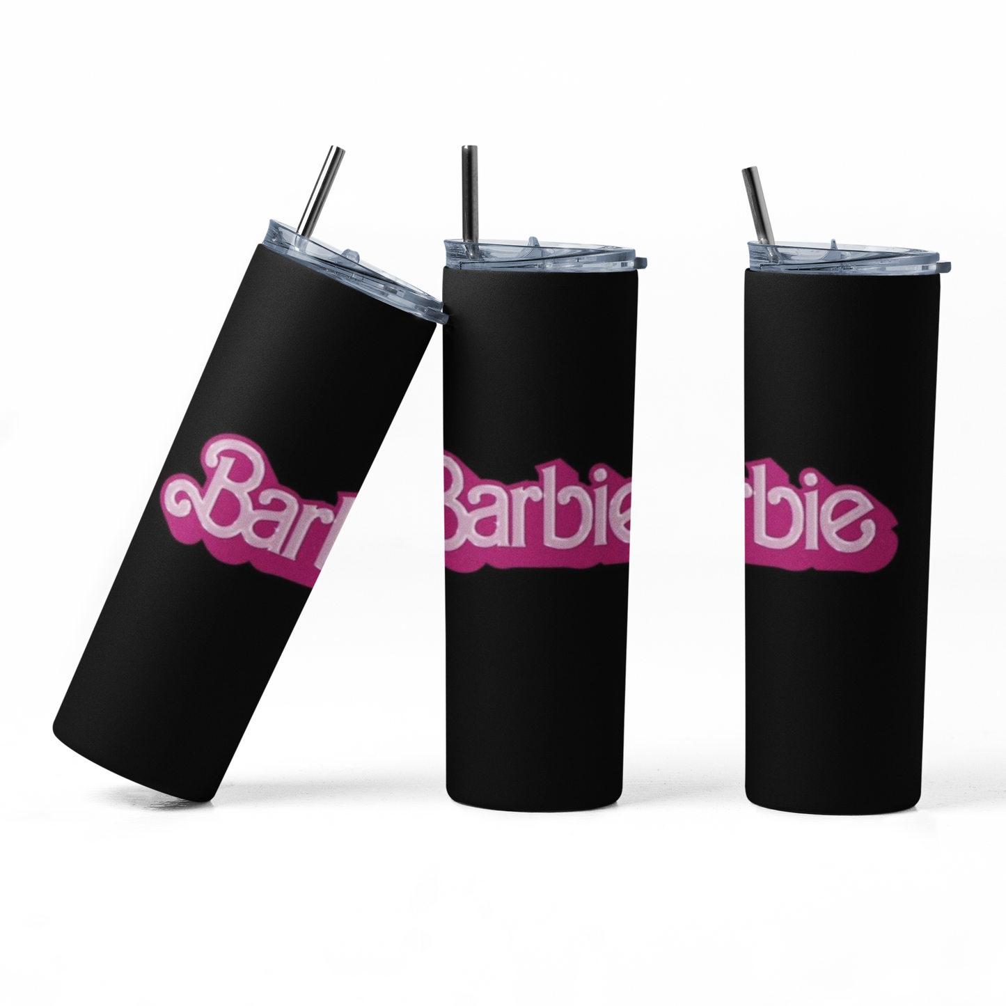 Barbie Logo 20oz Straight Hot/Cold Tumbler with Lid and Straw