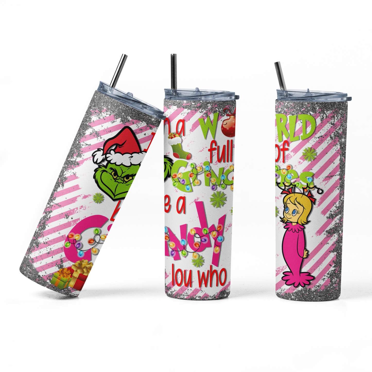 Cindy Lou Who: 20oz Straight Hot/Cold Tumbler with Lid and Straw