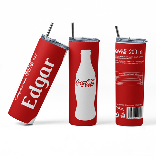 Coca Cola Edgar 20oz Straight Hot/Cold Tumbler with Lid and Straw