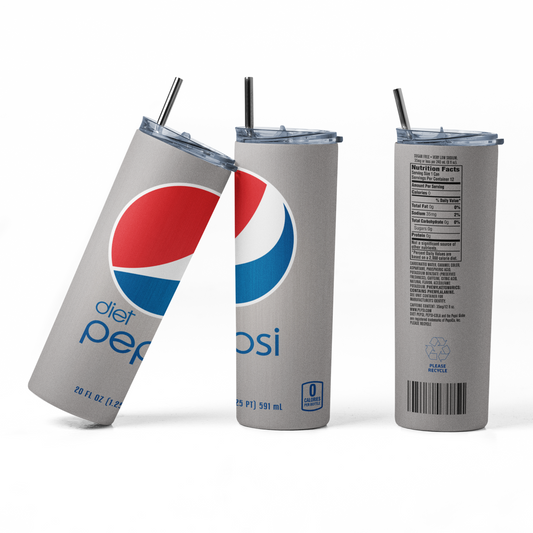 Diet Pepsi 20oz Straight Hot/Cold Tumbler with Lid and Straw