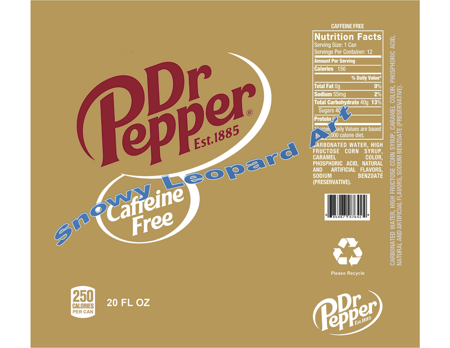 Dr Pepper Caffeine Free 20oz Straight Hot/Cold Tumbler with Lid and Straw