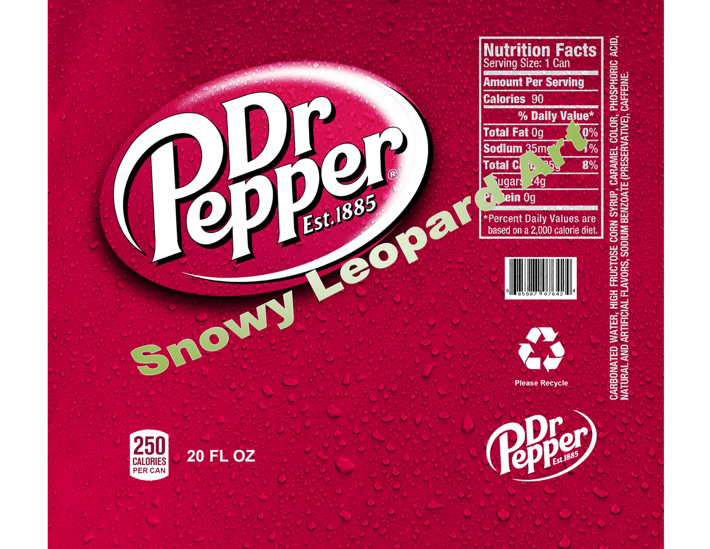 Dr Pepper Dewdrops 20oz Straight Hot/Cold Tumbler with Lid and Straw