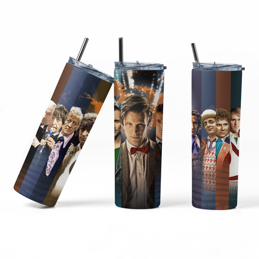 Eleven Doctors 2: 20oz Straight Hot/Cold Tumbler with Lid and Straw