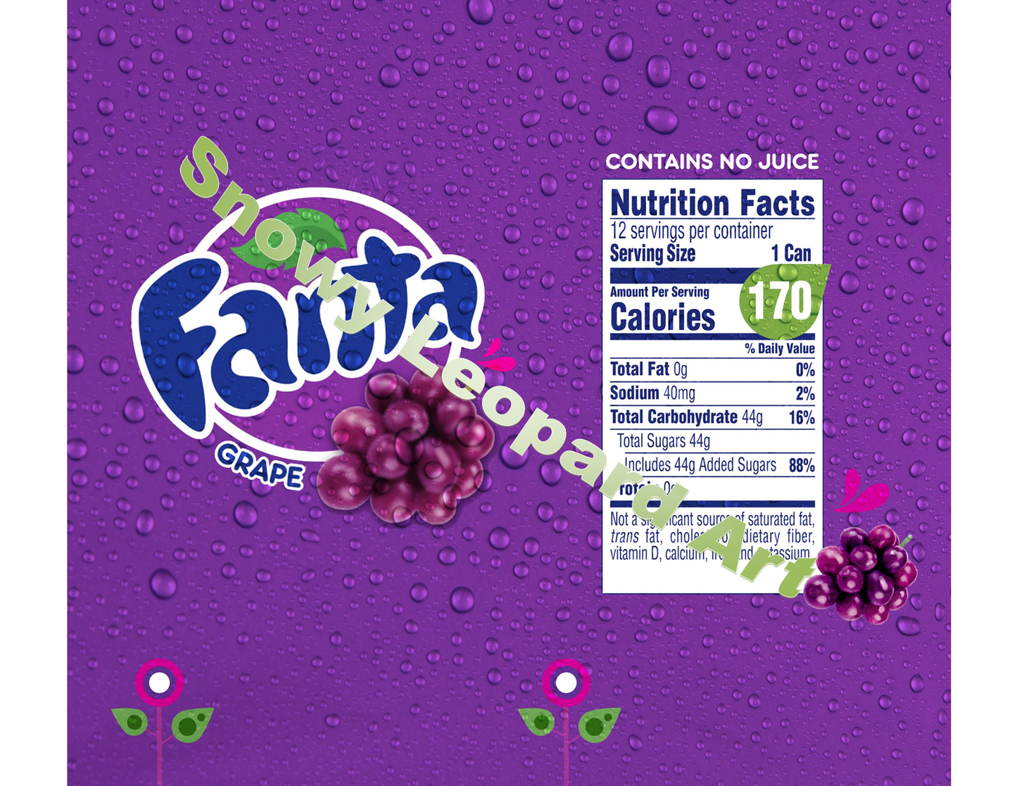 Fanta Grape 20oz Straight Hot/Cold Tumbler with Lid and Straw