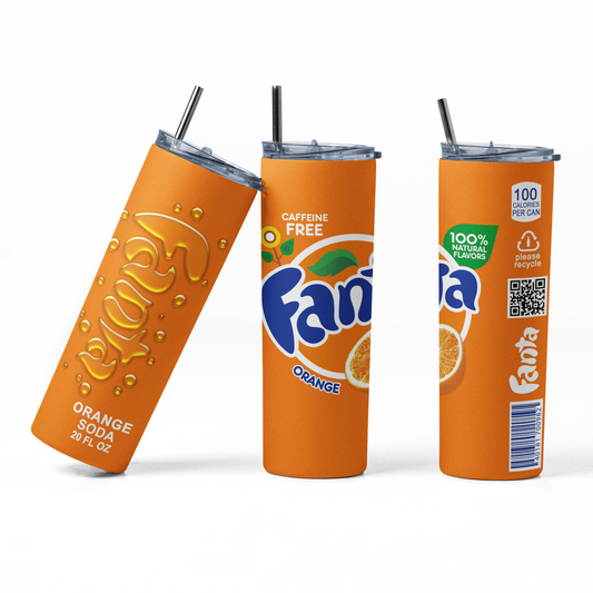 Fanta Orange 20oz Straight Hot/Cold Tumbler with Lid and Straw