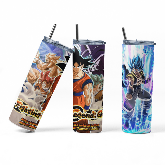 Fighting Legend Goku 20oz Straight Hot/Cold Tumbler with Lid and Straw