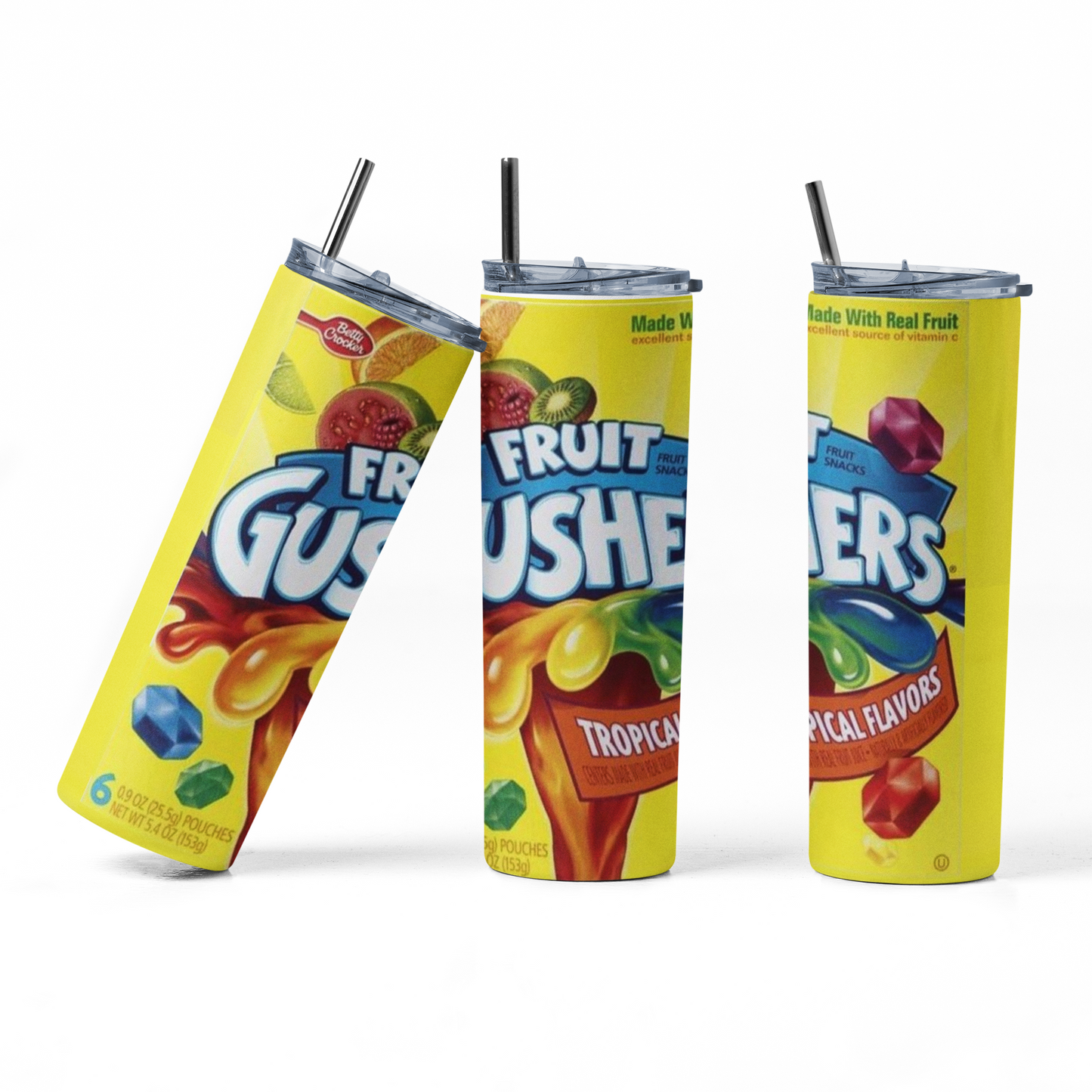 Gushers Tropical 20oz Straight Hot/Cold Tumbler with Lid and Straw