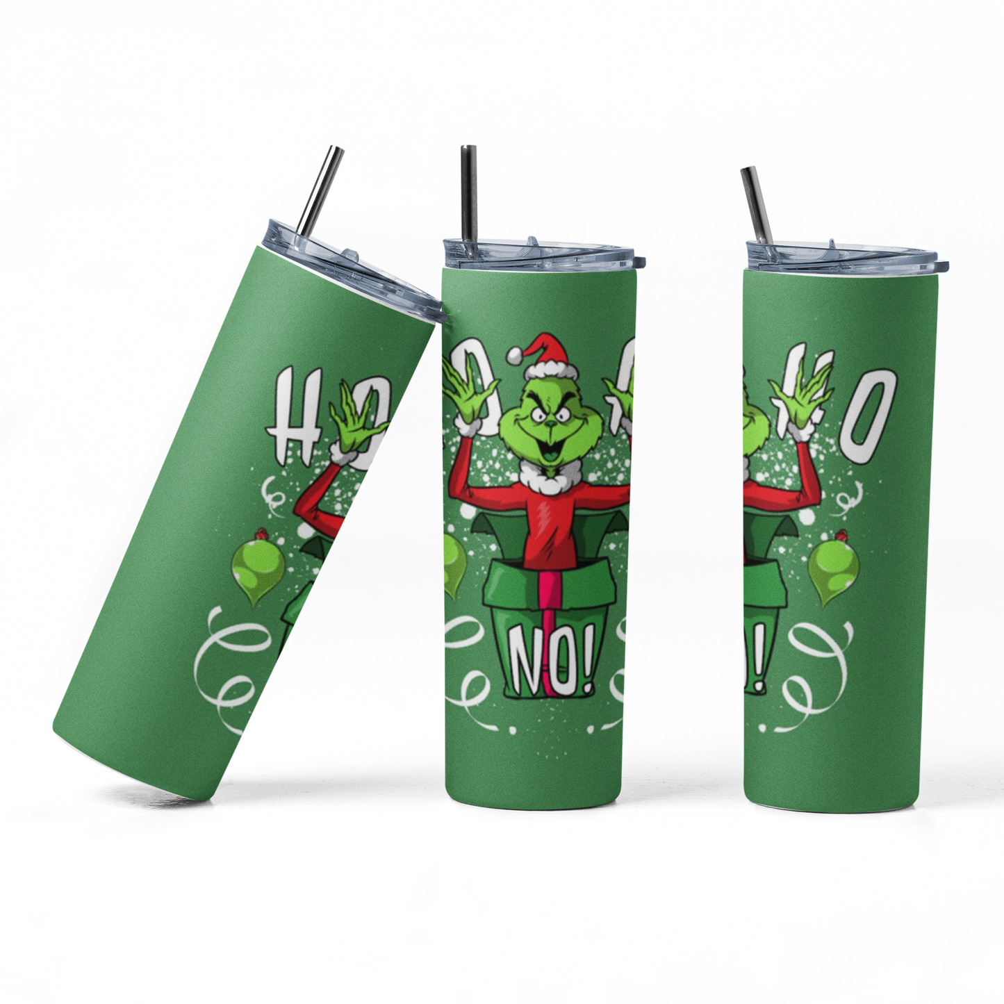 Ho Ho No 2 green: 20oz Straight Hot/Cold Tumbler with Lid and Straw