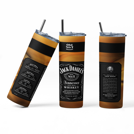 Jack Daniels old no 7 2 20oz Straight Hot/Cold Tumbler with Lid and Straw