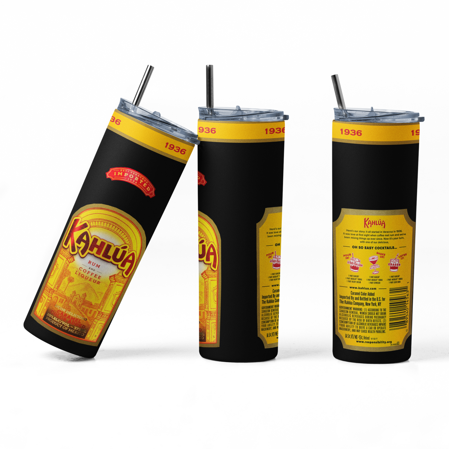 Kahlua 20oz Straight Hot/Cold Tumbler with Lid and Straw