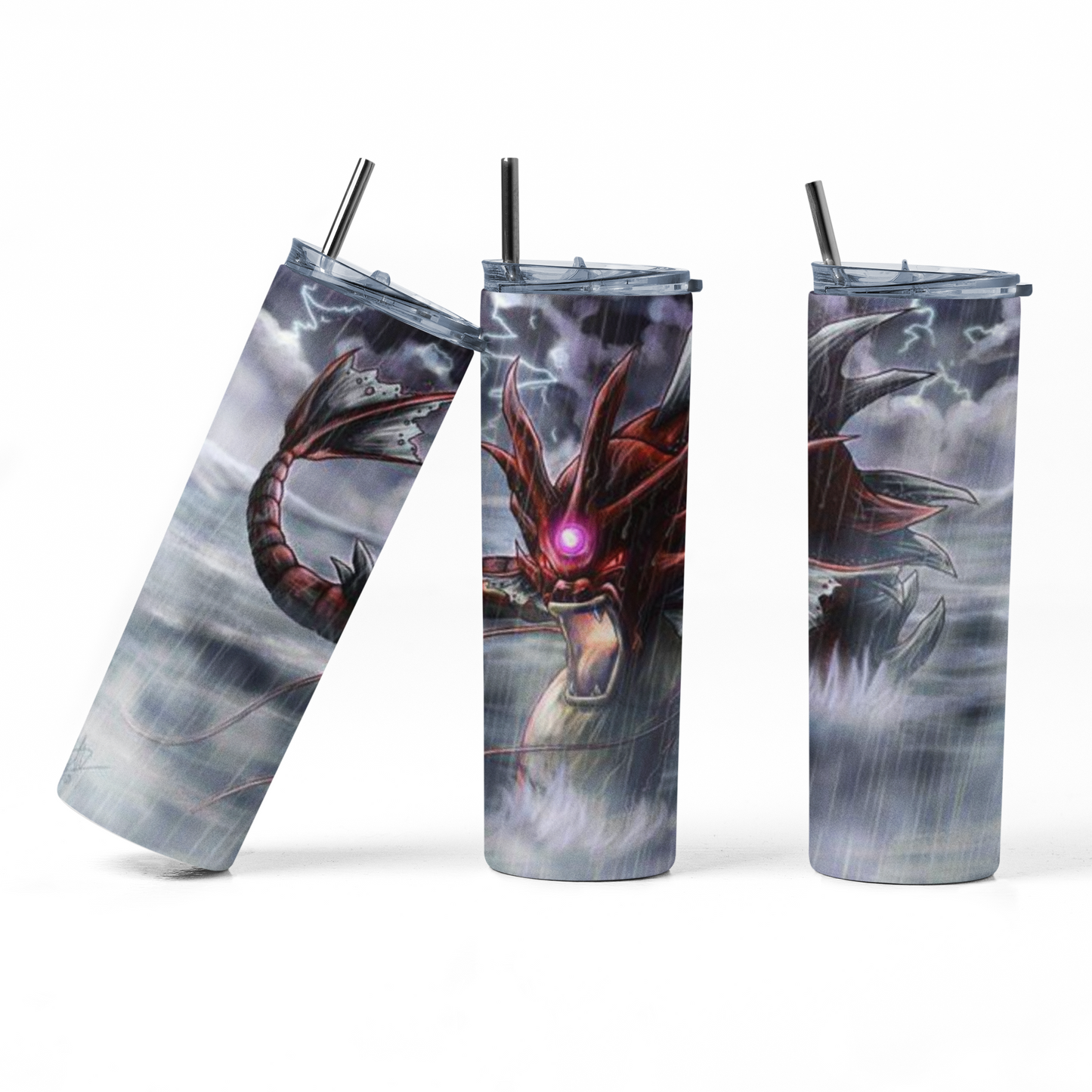 Pokemon Dark Gyarados 20oz Straight Hot/Cold Tumbler with Lid and Straw