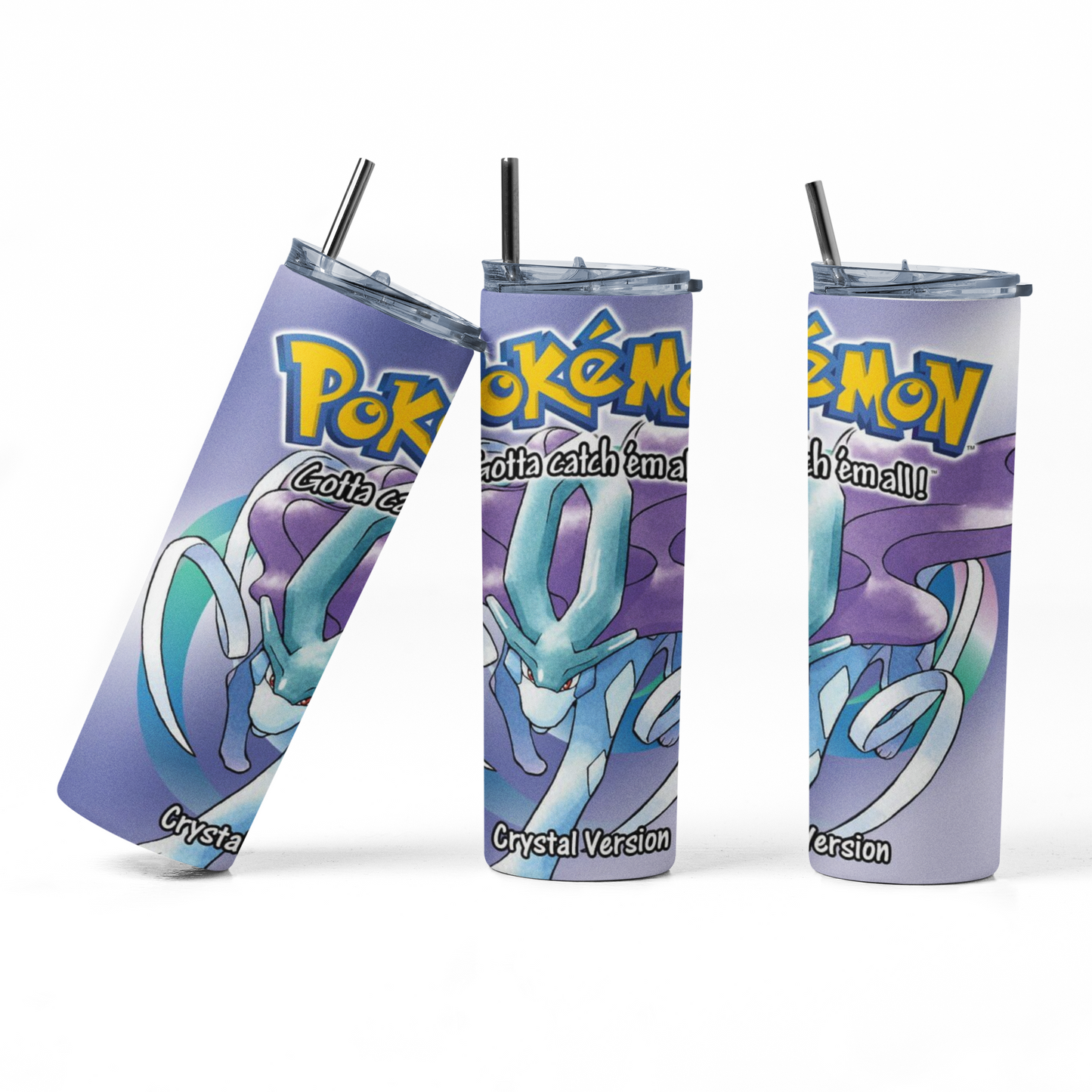 Pokémon Suicune 20oz Straight Hot/Cold Tumbler with Lid and Straw