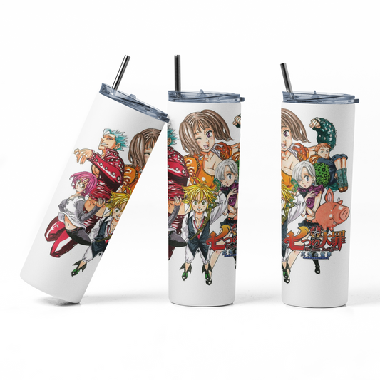 Seven Deadly Sins - Japanese 20oz Straight Hot/Cold Tumbler with Lid and Straw