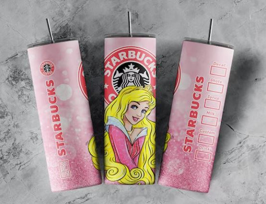 Starbucks Sleeping Beauty Aurora 20oz Straight Hot/Cold Tumbler with Lid and Straw