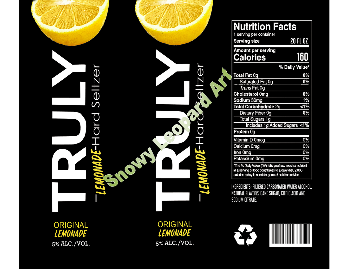 Truly Hard Seltzer Original Lemonade 20oz Straight Hot/Cold Tumbler with Lid and Straw