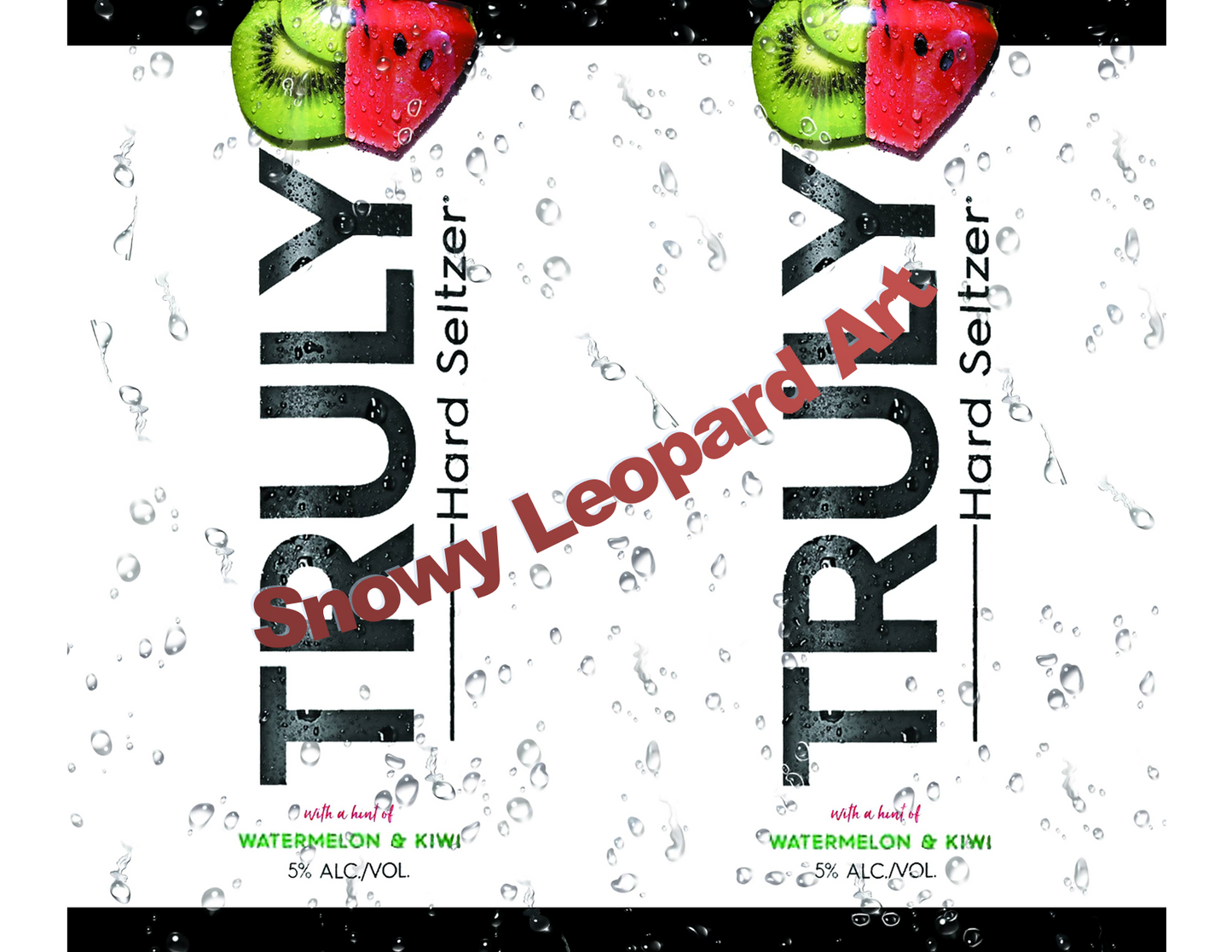 Truly Hard Seltzer Watermelon Kiwi 20oz Straight Hot/Cold Tumbler with Lid and Straw