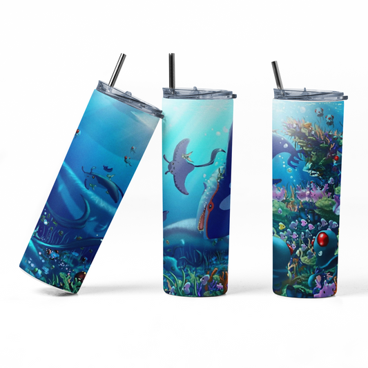 Water Pokemon 20oz Straight Hot/Cold Tumbler with Lid and Straw