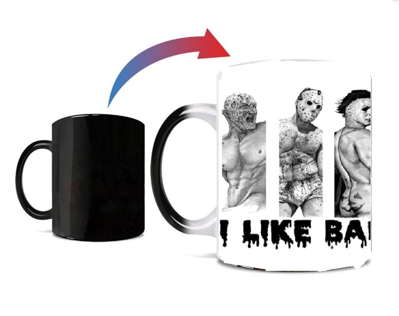 I Like Bad Boys Halloween Color Changing Coffee Cup 15 oz Fun