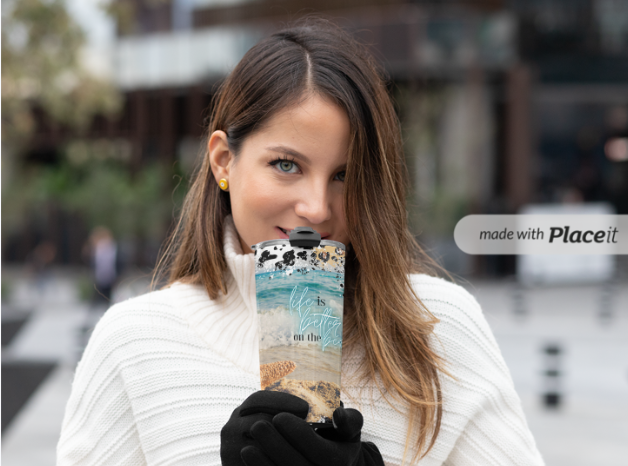 Life Is Better On The Beach 20oz double wall tumbler with straw and slide lid great.