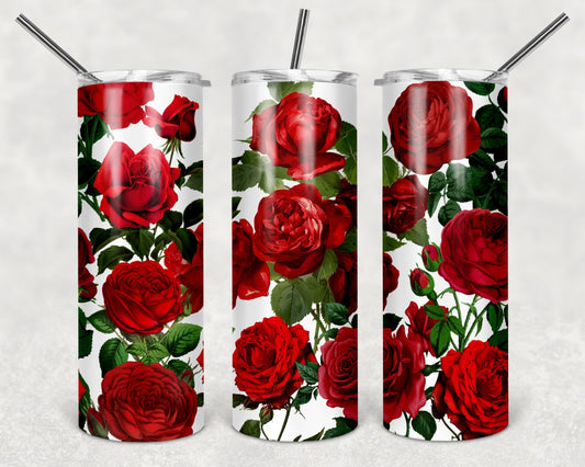 Roses 20oz Straight Hot/Cold Tumbler with Lid and Straw